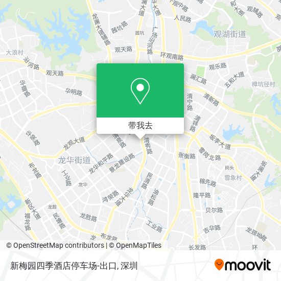 新梅园四季酒店停车场-出口地图