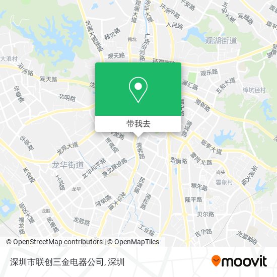 深圳市联创三金电器公司地图