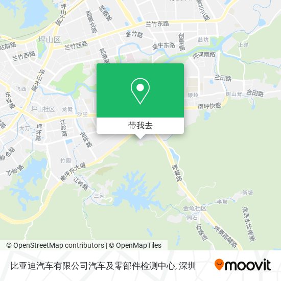 比亚迪汽车有限公司汽车及零部件检测中心地图