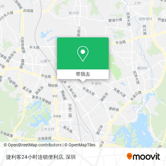 捷利客24小时连锁便利店地图