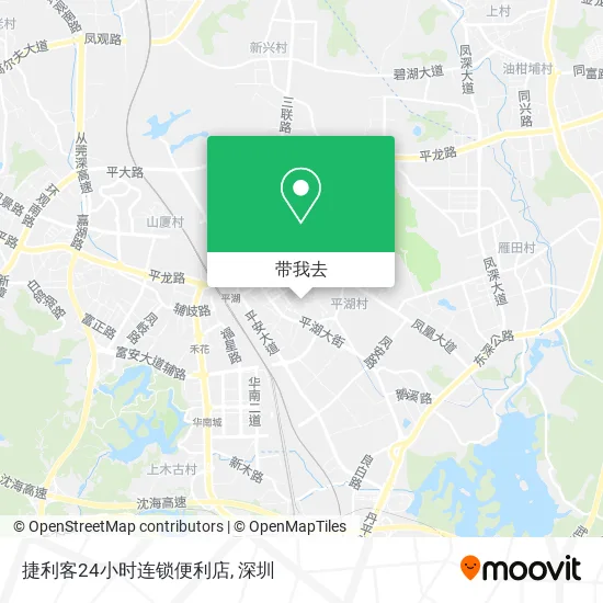 捷利客24小时连锁便利店地图