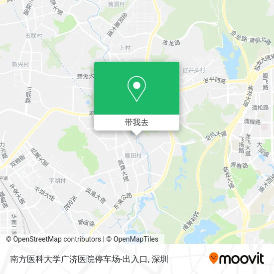 南方医科大学广济医院停车场-出入口地图