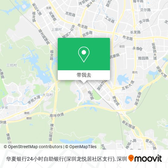 华夏银行24小时自助银行(深圳龙悦居社区支行)地图