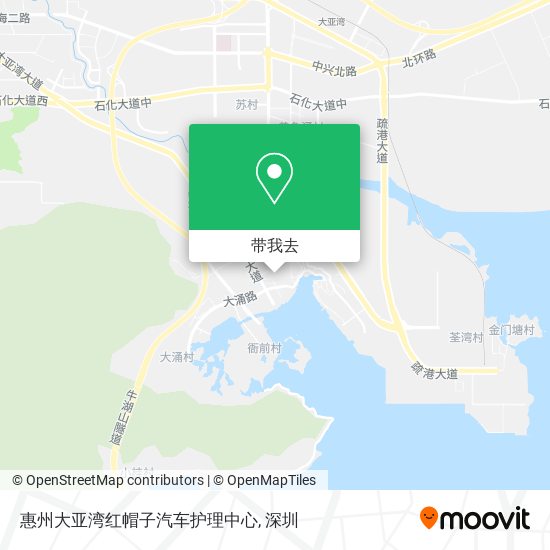 惠州大亚湾红帽子汽车护理中心地图