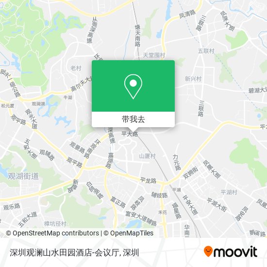 深圳观澜山水田园酒店-会议厅地图