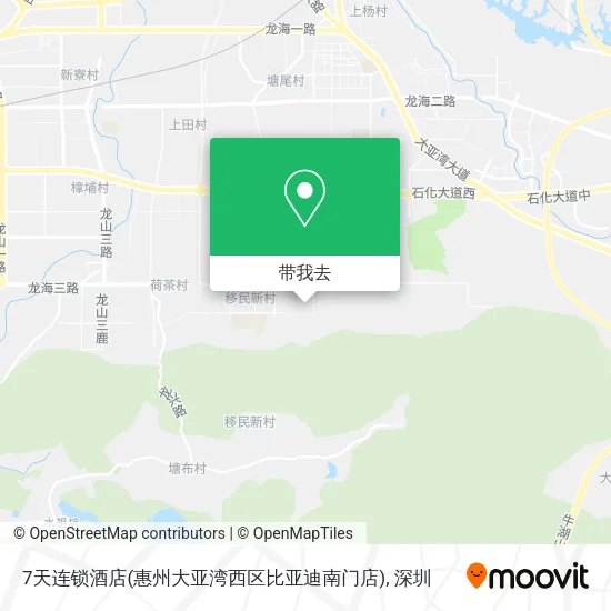 7天连锁酒店(惠州大亚湾西区比亚迪南门店)地图