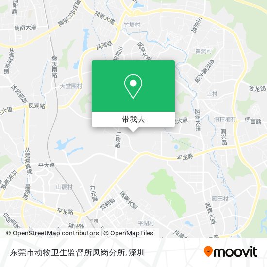 东莞市动物卫生监督所凤岗分所地图