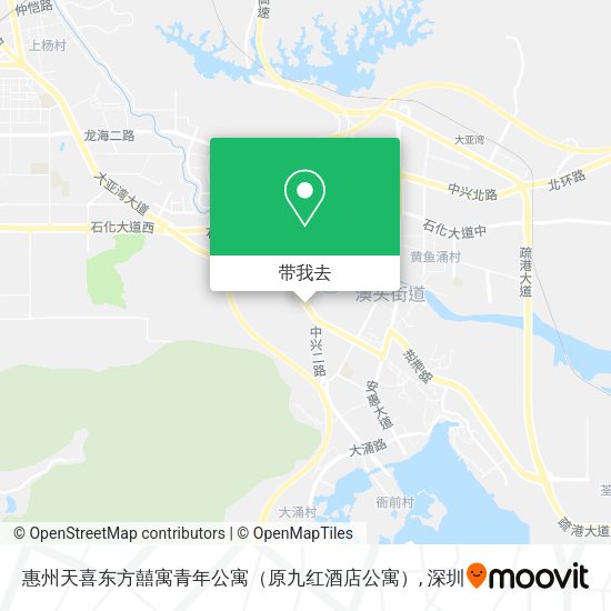 惠州天喜东方囍寓青年公寓（原九红酒店公寓）地图