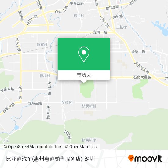 比亚迪汽车(惠州惠迪销售服务店)地图