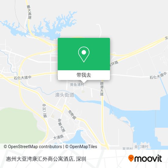 惠州大亚湾康汇外商公寓酒店地图