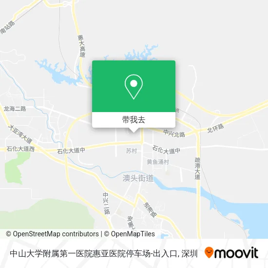 中山大学附属第一医院惠亚医院停车场-出入口地图