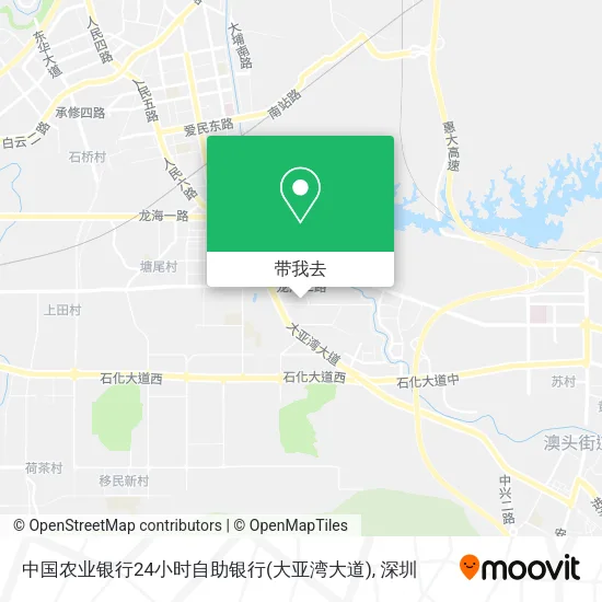 中国农业银行24小时自助银行(大亚湾大道)地图
