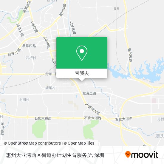 惠州大亚湾西区街道办计划生育服务所地图