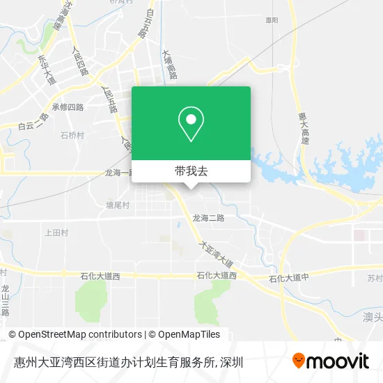 惠州大亚湾西区街道办计划生育服务所地图