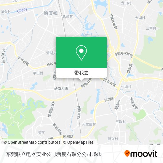 东莞联立电器实业公司塘厦石鼓分公司地图