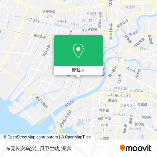 东莞长安乌沙江贝卫生站地图