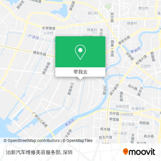 治新汽车维修美容服务部地图