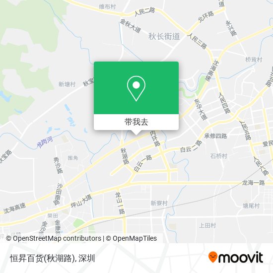 恒昇百货(秋湖路)地图