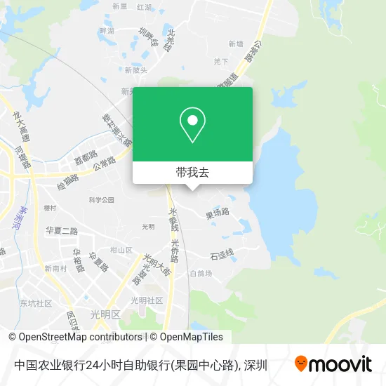 中国农业银行24小时自助银行(果园中心路)地图