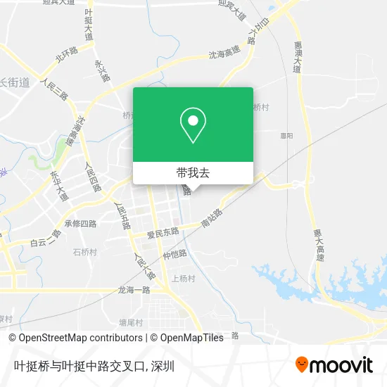 叶挺桥与叶挺中路交叉口地图