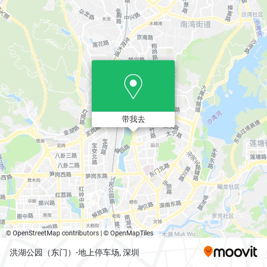 洪湖公园（东门）-地上停车场地图