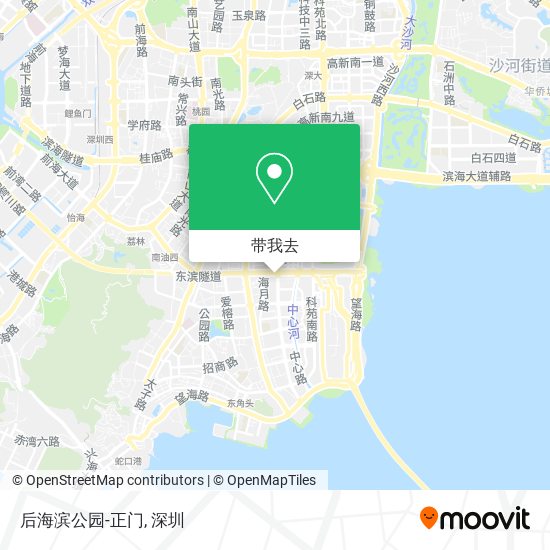 后海滨公园-正门地图