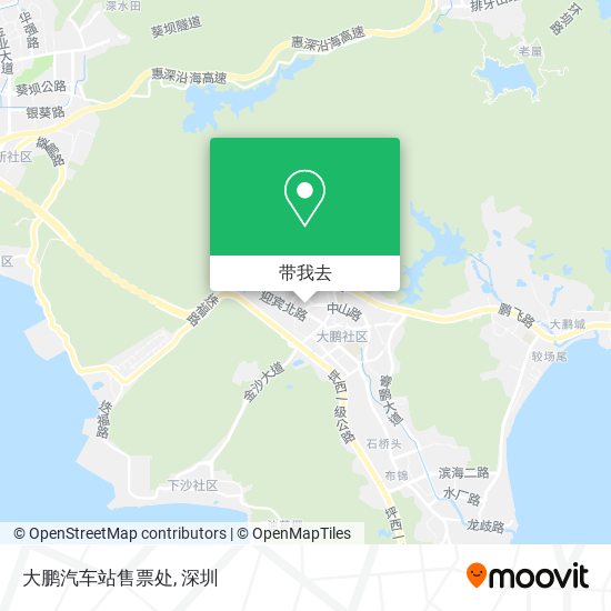 大鹏汽车站售票处地图