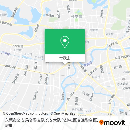 东莞市公安局交警支队长安大队乌沙社区交通警务区地图