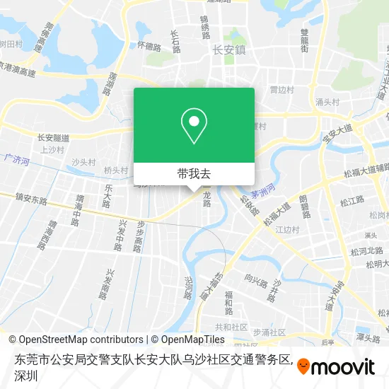 东莞市公安局交警支队长安大队乌沙社区交通警务区地图