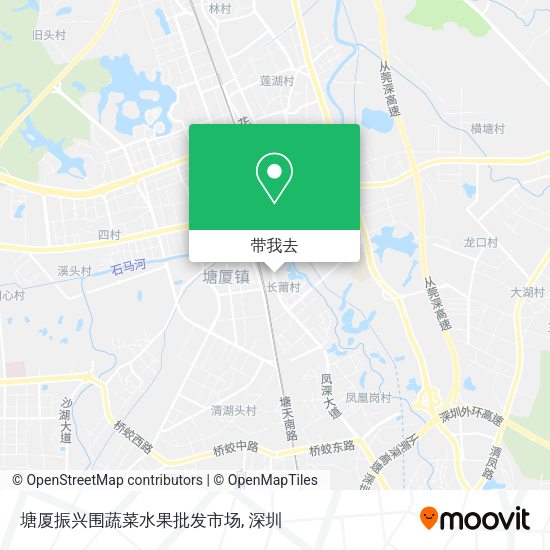 塘厦振兴围蔬菜水果批发市场地图
