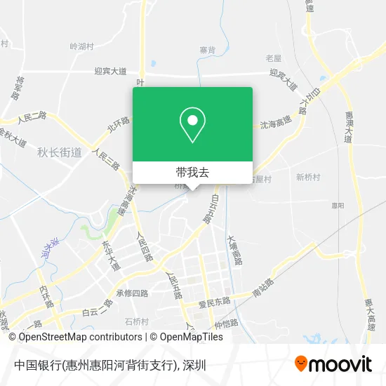 中国银行(惠州惠阳河背街支行)地图