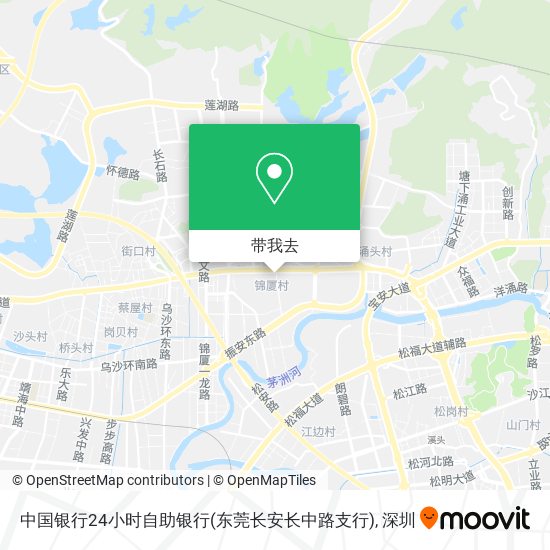 中国银行24小时自助银行(东莞长安长中路支行)地图