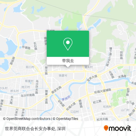 世界莞商联合会长安办事处地图