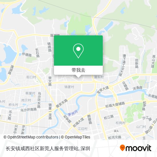 长安镇咸西社区新莞人服务管理站地图