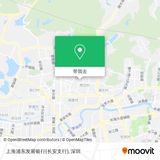 上海浦东发展银行(长安支行)地图