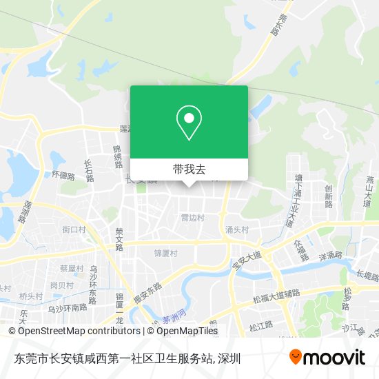 东莞市长安镇咸西第一社区卫生服务站地图