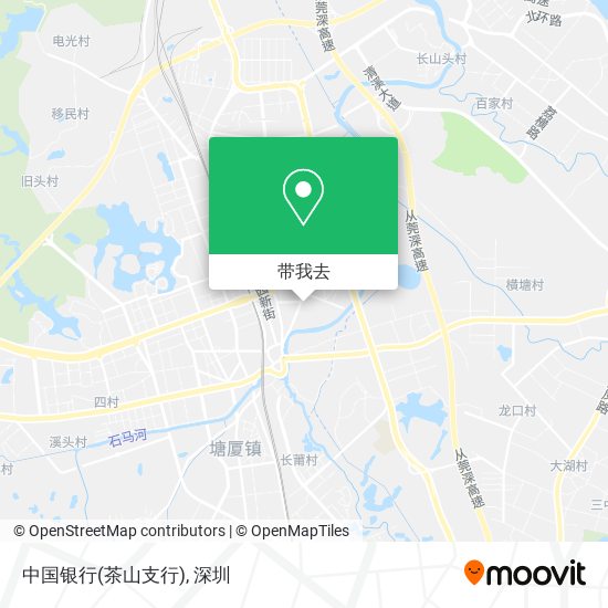 中国银行(茶山支行)地图