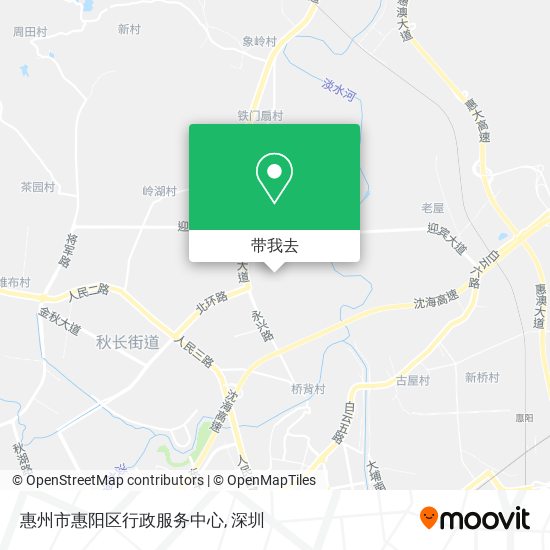 惠州市惠阳区行政服务中心地图