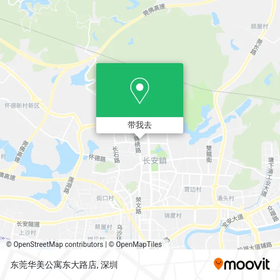 东莞华美公寓东大路店地图
