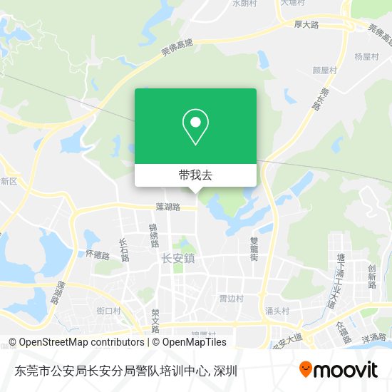东莞市公安局长安分局警队培训中心地图