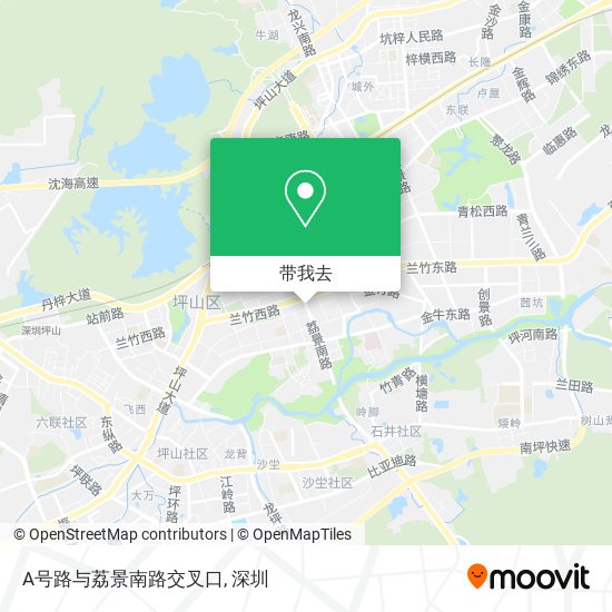 A号路与荔景南路交叉口地图