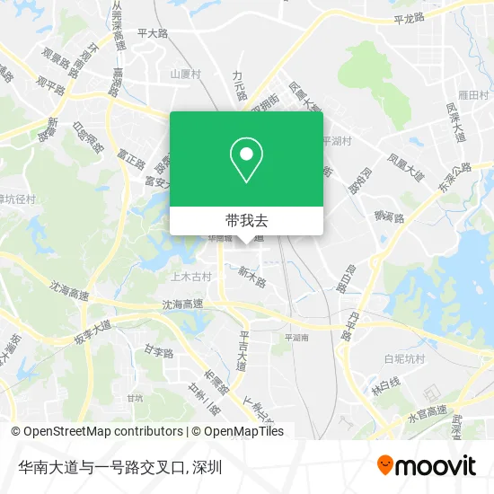 华南大道与一号路交叉口地图