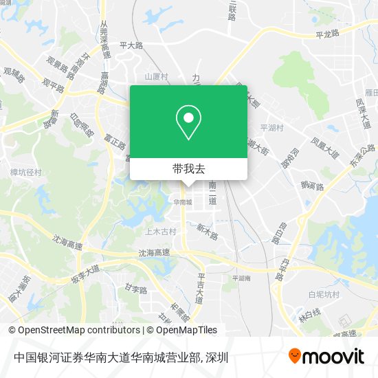 中国银河证券华南大道华南城营业部地图