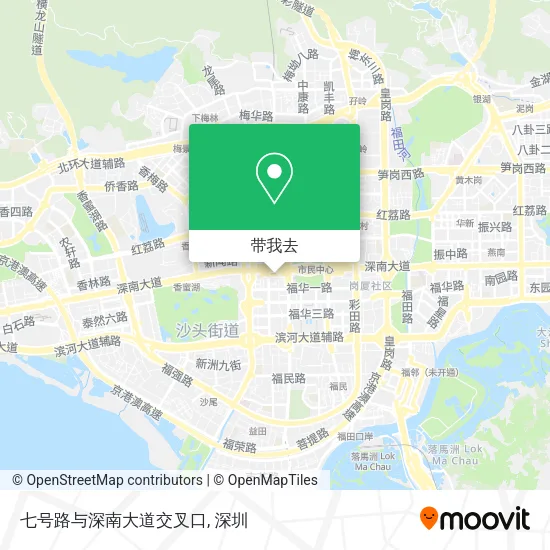 七号路与深南大道交叉口地图