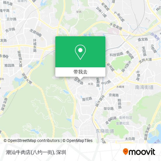 潮汕牛肉店(八约一街)地图