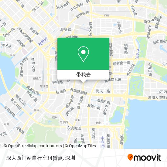 深大西门站自行车租赁点地图