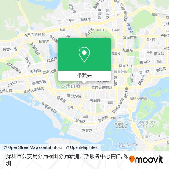 深圳市公安局分局福田分局新洲户政服务中心南门地图