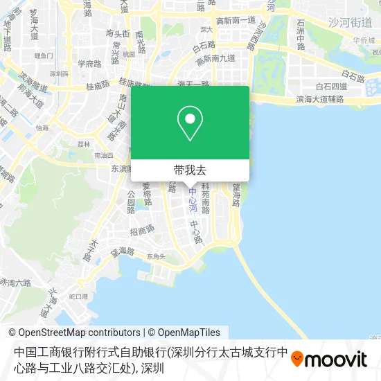 中国工商银行附行式自助银行(深圳分行太古城支行中心路与工业八路交汇处)地图
