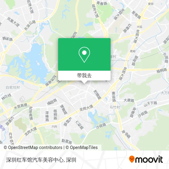 深圳红车馆汽车美容中心地图