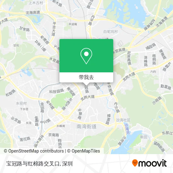 宝冠路与红棉路交叉口地图